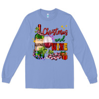 Colony Blue Christmas and wine Long Sleeve Tee - AdoDesignShop