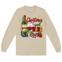 Mushroom Christmas and wine Long Sleeve Tee - AdoDesignShop