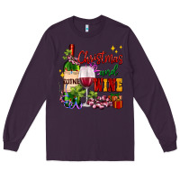Plum Christmas and wine Long Sleeve Tee - AdoDesignShop