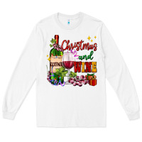 White Christmas and wine Long Sleeve Tee - AdoDesignShop