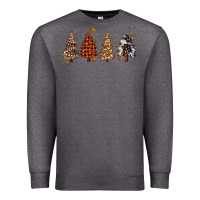 Charcoal Heather howdy christmas trees Premium Sweatshirt - MaliasSmallBusiness