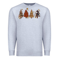 Heather Grey howdy christmas trees Premium Sweatshirt - MaliasSmallBusiness