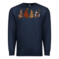 Navy howdy christmas trees Premium Sweatshirt - MaliasSmallBusiness