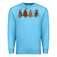 Ocean Blue howdy christmas trees Premium Sweatshirt - MaliasSmallBusiness