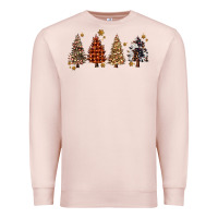 Pale Pink howdy christmas trees Premium Sweatshirt - MaliasSmallBusiness