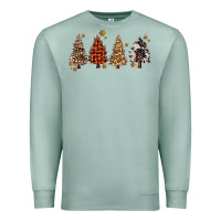 Seafoam howdy christmas trees Premium Sweatshirt - MaliasSmallBusiness