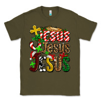 Army Green jesus jesus jesus Classic Tee - AdoDesignShop
