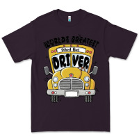 Plum worlds greatest school bus driver Premium Tee - MaliasSmallBusiness