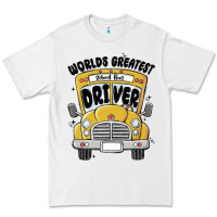 White worlds greatest school bus driver Premium Tee - MaliasSmallBusiness