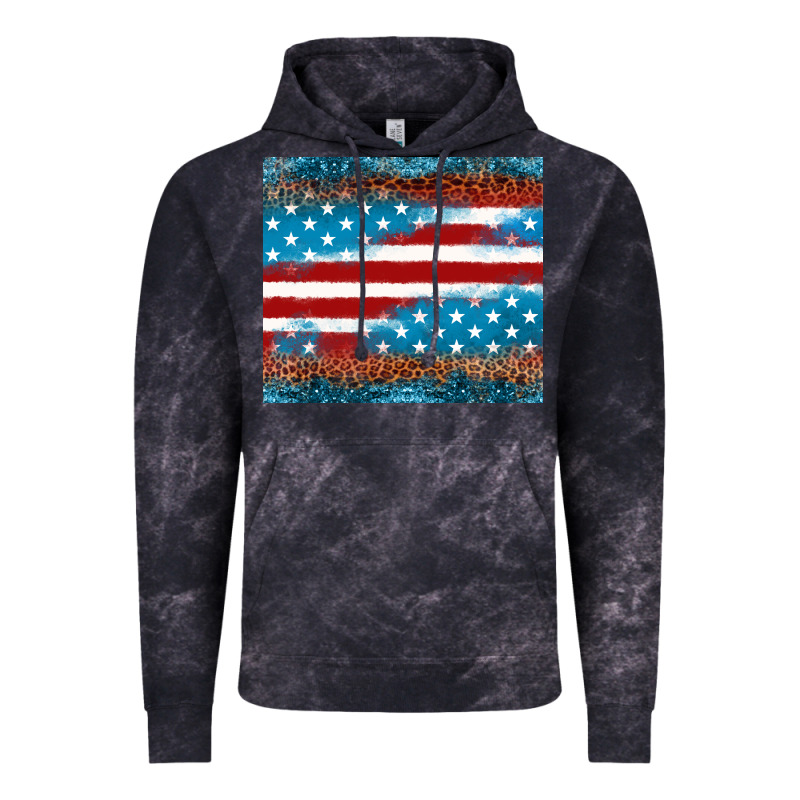 Leopard Glitter American Flag Tumbler Vintage Hoodie by Neo Western | Teevron