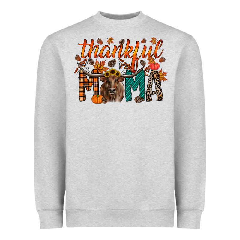 Thankful Mama Longhorn Heavyweight Sweatshirt by RacoonDesign | Teevron