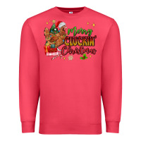 Cardinal Merry Cluckin' Christmas Premium Sweatshirt - MaliasSmallBusiness