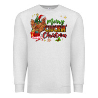 Oatmeal Heather Merry Cluckin' Christmas Premium Sweatshirt - MaliasSmallBusiness