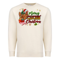 Sandshell Merry Cluckin' Christmas Premium Sweatshirt - MaliasSmallBusiness