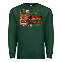 Sports Green Merry Cluckin' Christmas Premium Sweatshirt - MaliasSmallBusiness