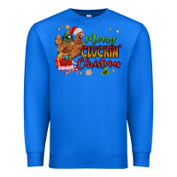True Royal Merry Cluckin' Christmas Premium Sweatshirt - MaliasSmallBusiness