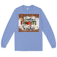 Colony Blue santa's favorite teacher Long Sleeve Tee - AdoDesignShop