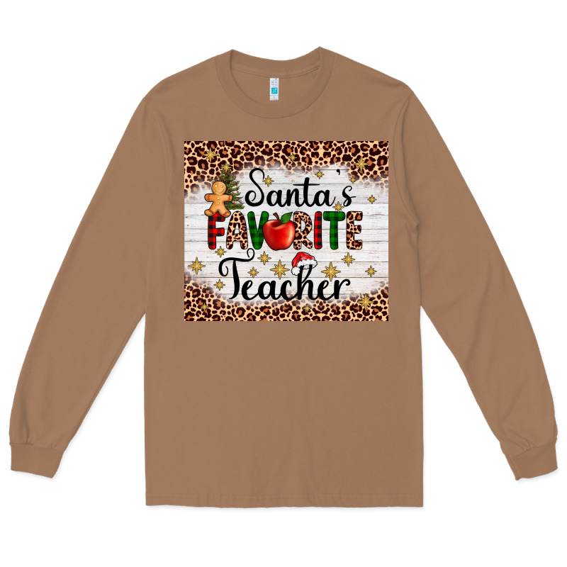 Santa's Favorite Teacher Long Sleeve Tee by AdoDesignShop | Teevron