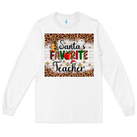 White santa's favorite teacher Long Sleeve Tee - AdoDesignShop