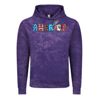 Cloud Purple Lightning bolt with America Vintage Hoodie - Neo Western