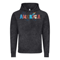 Vintage Black Lightning bolt with America Vintage Hoodie - Neo Western