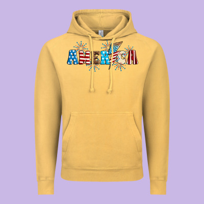 Lightning Bolt With America Vintage Hoodie Designed By Neo Western