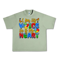 Oil Green i am his voice he is my heart Urban Heavy Tee - JahusDesignShop