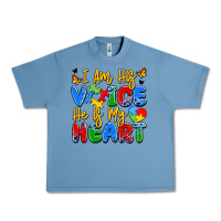 Pebble Blue i am his voice he is my heart Urban Heavy Tee - JahusDesignShop
