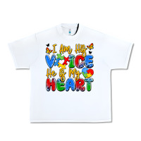 White i am his voice he is my heart Urban Heavy Tee - JahusDesignShop
