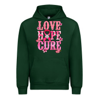 Forest Green Love Hope Cure Cancer Awareness Urban Hoodie - HowdyJamesFarm
