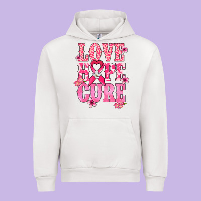 Love Hope Cure Cancer Awareness Urban Hoodie Designed By Howdyjamesfarm