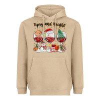 Mushroom tipsy and bright christmas Heavyweight Hoodie - MaliasSmallBusiness