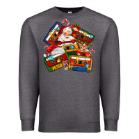 Charcoal Heather christmas cassette tapes Premium Sweatshirt - MaliasSmallBusiness
