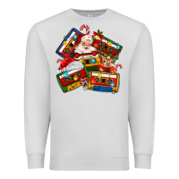 Dove Grey christmas cassette tapes Premium Sweatshirt - MaliasSmallBusiness