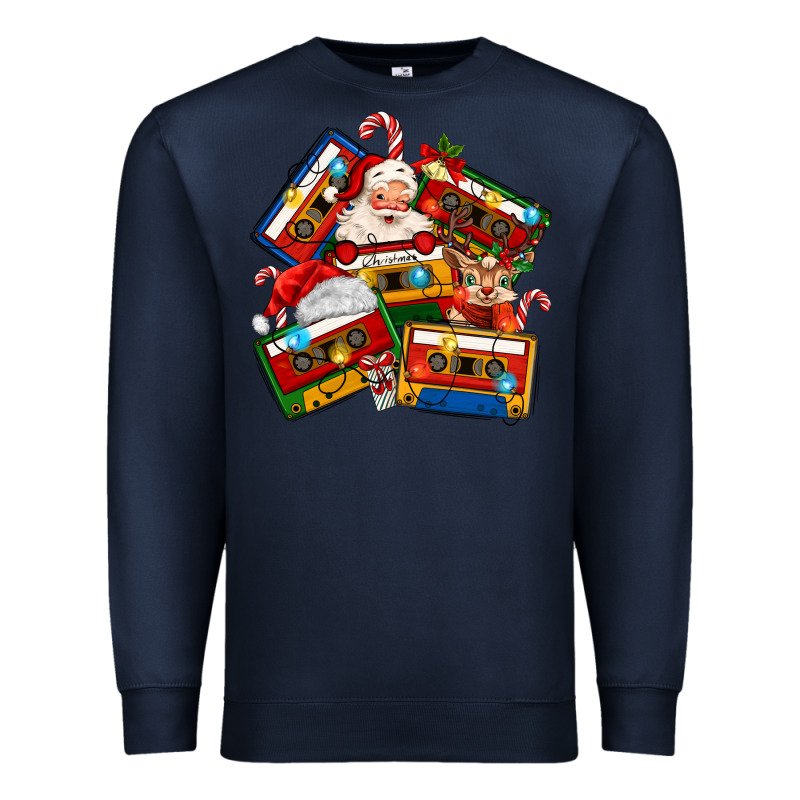 Christmas Cassette Tapes Premium Sweatshirt by MaliasSmallBusiness | Teevron