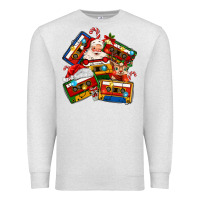 Oatmeal Heather christmas cassette tapes Premium Sweatshirt - MaliasSmallBusiness