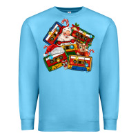 Ocean Blue christmas cassette tapes Premium Sweatshirt - MaliasSmallBusiness