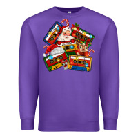 Purple christmas cassette tapes Premium Sweatshirt - MaliasSmallBusiness