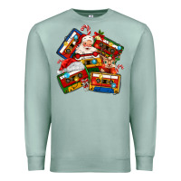 Seafoam christmas cassette tapes Premium Sweatshirt - MaliasSmallBusiness