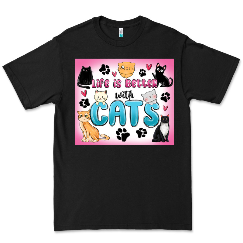 Life Is Better With Cats Premium Tee by MaliasSmallBusiness | Teevron