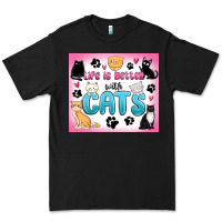 Black life is better with cats Premium Tee - MaliasSmallBusiness