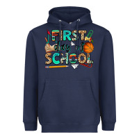 Navy first day of school Heavyweight Hoodie - NancyCooperArtShop