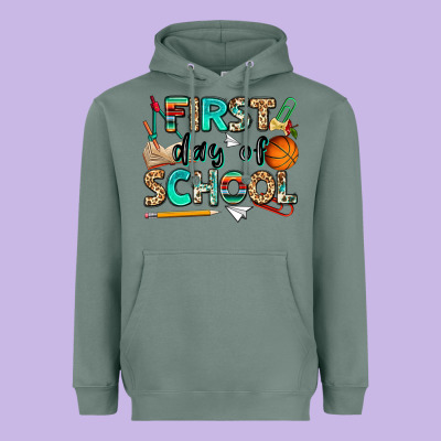 First Day Of School Heavyweight Hoodie Designed By Nancycooperartshop