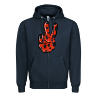 Navy Ladybug Peace Sign Zipper Hoodie - Jasminsmagicworld