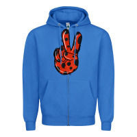 True Royal Ladybug Peace Sign Zipper Hoodie - Jasminsmagicworld