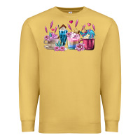Antique Gold Unicorn Coffee Cups Premium Sweatshirt - MaliasSmallBusiness