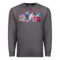 Charcoal Heather Unicorn Coffee Cups Premium Sweatshirt - MaliasSmallBusiness