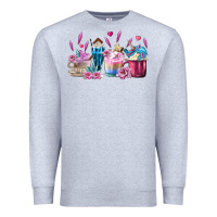 Heather Grey Unicorn Coffee Cups Premium Sweatshirt - MaliasSmallBusiness