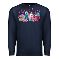 Navy Unicorn Coffee Cups Premium Sweatshirt - MaliasSmallBusiness