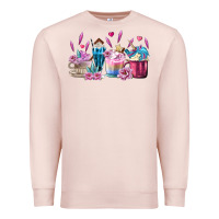 Pale Pink Unicorn Coffee Cups Premium Sweatshirt - MaliasSmallBusiness